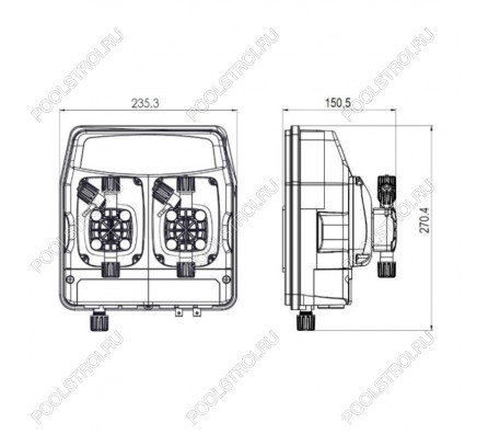 Авт.станция дозир и контр. eTWIN PH-CL 2.0L-6.0 230V PVDF STD