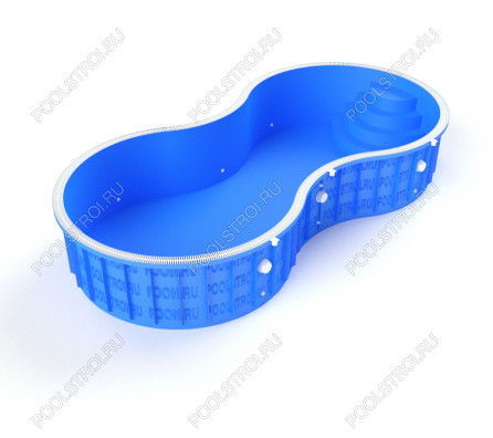 Полипропиленовый бассейн София max. 10х3.5х1.5. римская r. переливной. . 5 мм